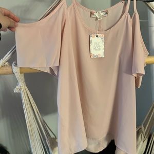 Blush off the shoulder top NWT